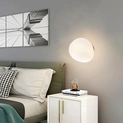 Abby Ovale Glazen Wandlamp met Zachte Gloed