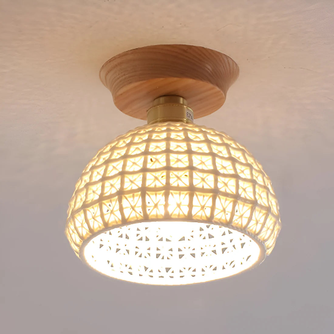 Nordic Keramische Plafondlamp met Warme Gloed