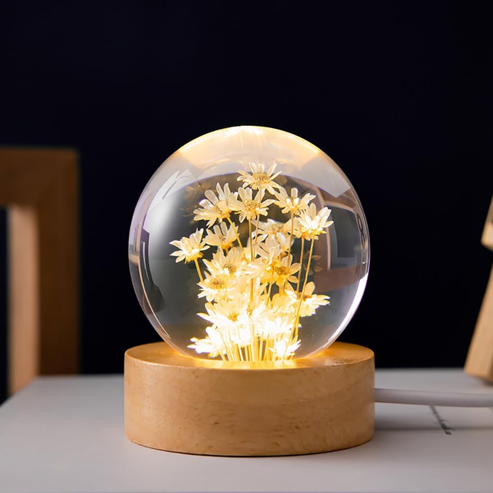 Moderne Kristalbloemen LED Tafellamp