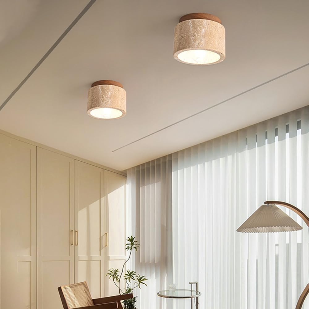 Moderne Verfijnde Travertin Plafondlamp