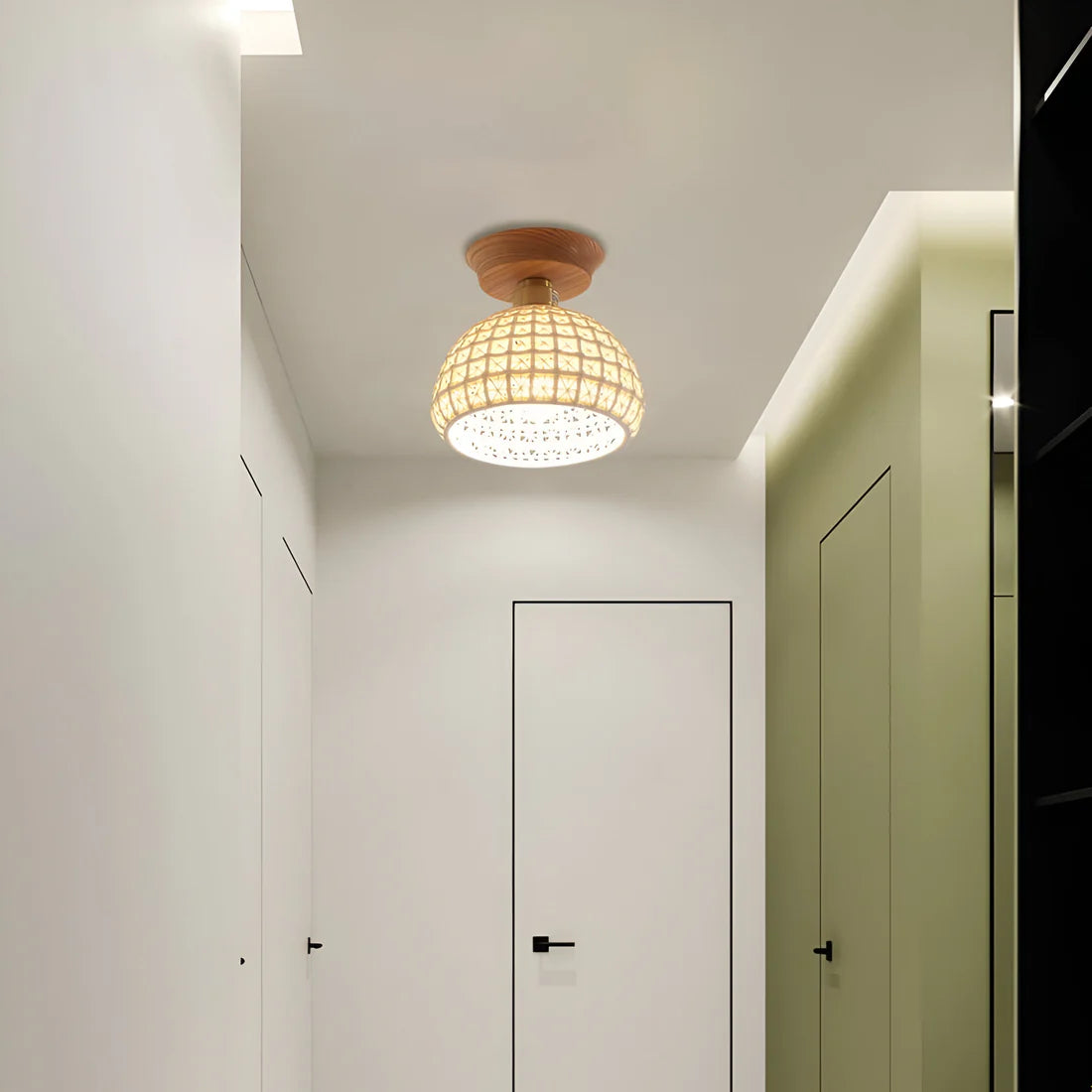 Nordic Keramische Plafondlamp met Warme Gloed