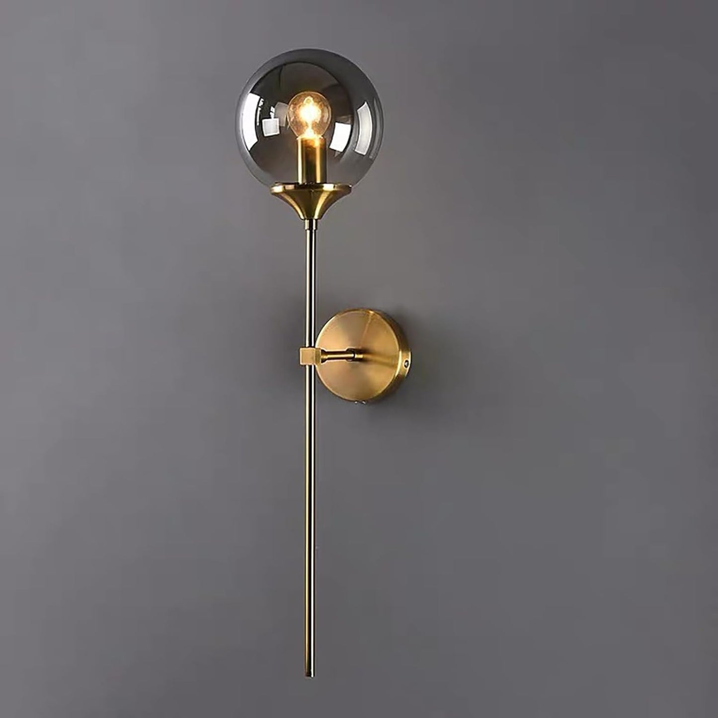 Luxe Wandlamp met Gouden Frame en Glazen Bol