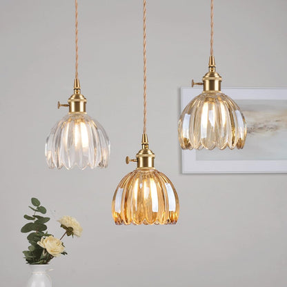 Luxe Tiffany Hanglamp met Walnoothout