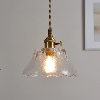 Luxe Tiffany Hanglamp met Walnoothout
