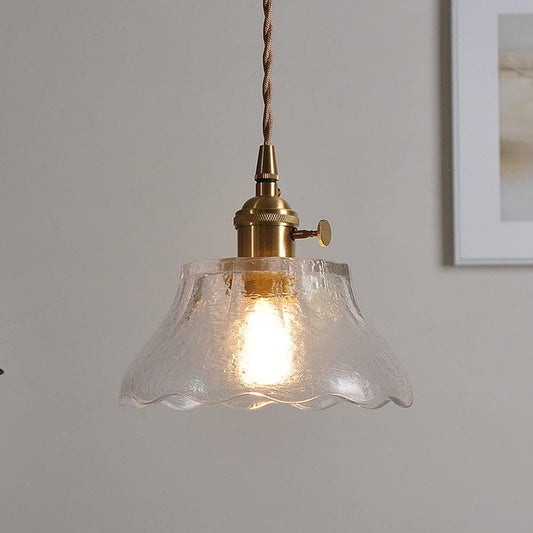 Luxe Tiffany Hanglamp met Walnoothout
