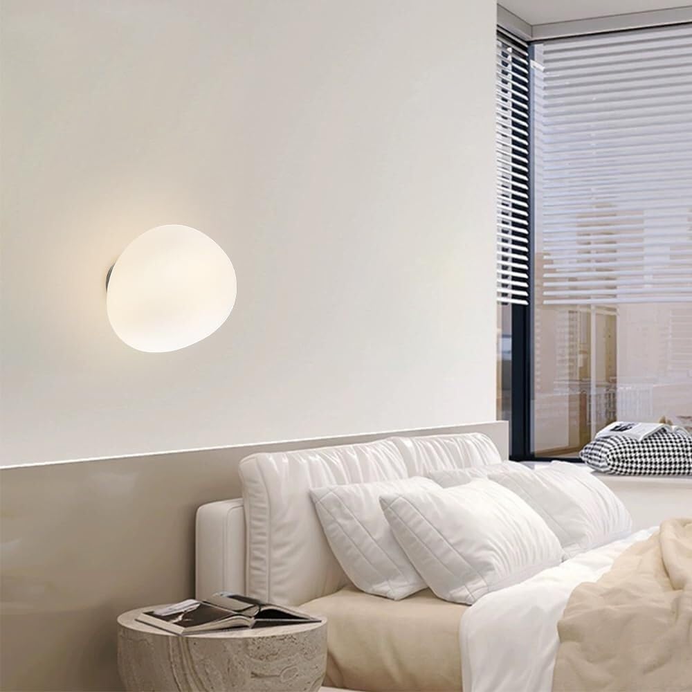 Abby Ovale Glazen Wandlamp met Zachte Gloed