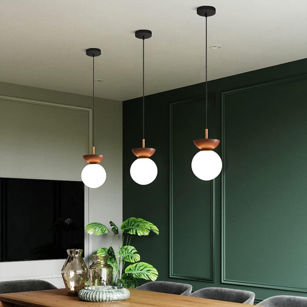 Nordic Japanse Glazen bol Halfhout Hanglamp