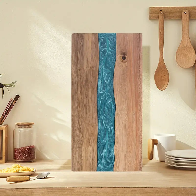 Snijplank met harsrivier | Acaciahouten charcuterie- en kaasplank