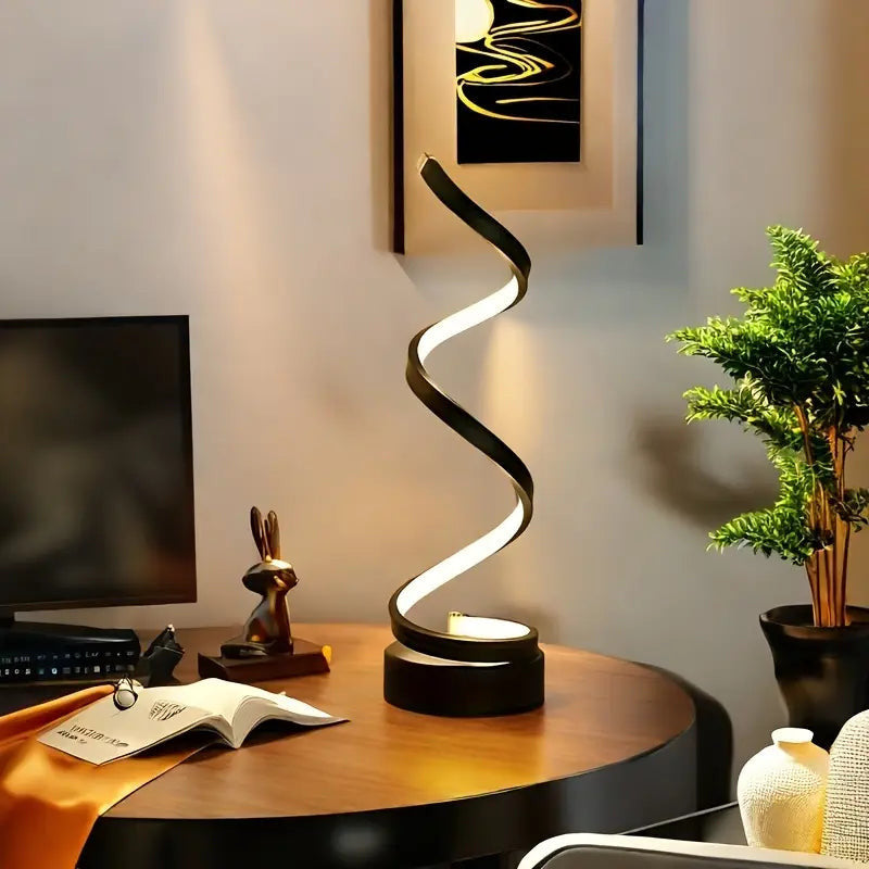 Moderne Led 3 Kleuren Verstelbare Spiraal Tafellamp