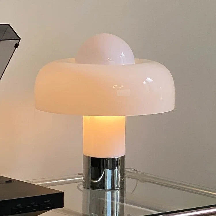 Luxe Italiaans Design Tafellamp met Koperen Accenten