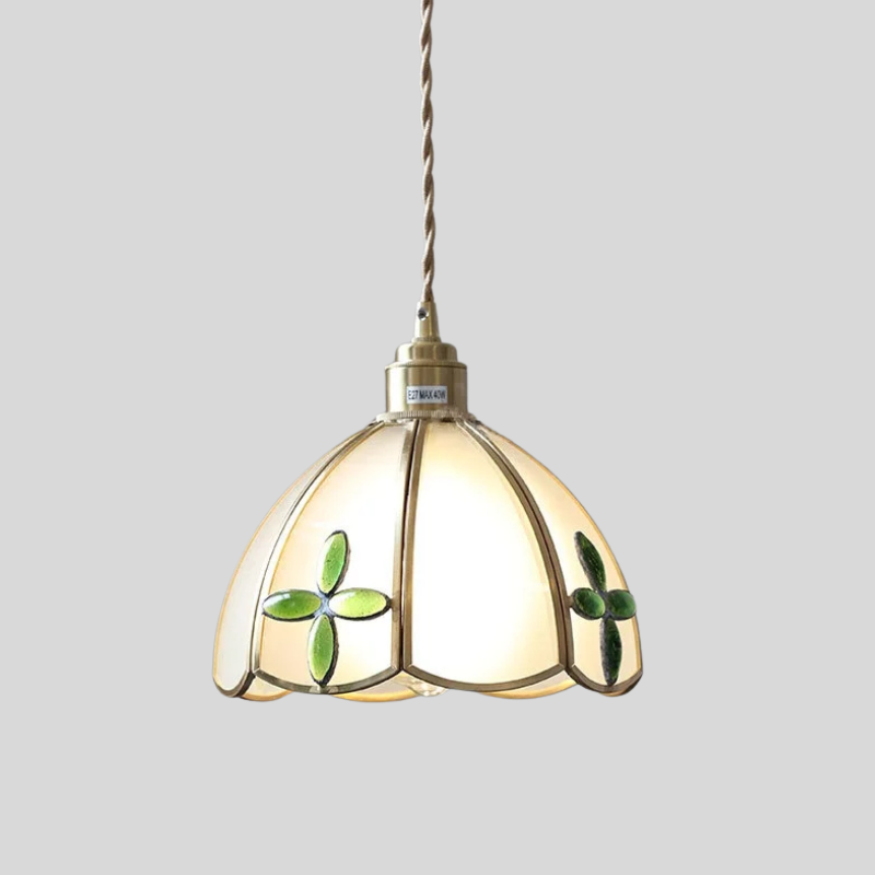 Verfijnde Loft Hanglamp van Koper en Glas