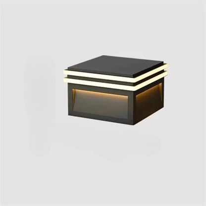 Moderne Vierkante RVS Solar Buitenlamp