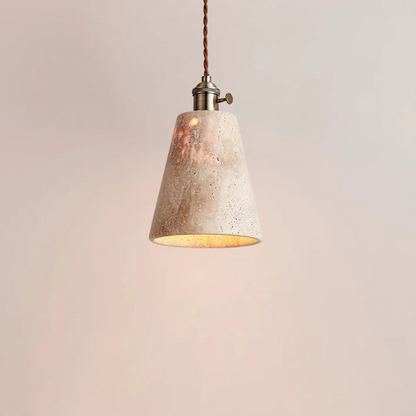 Hanglamp van Geel Travertijn en Goud