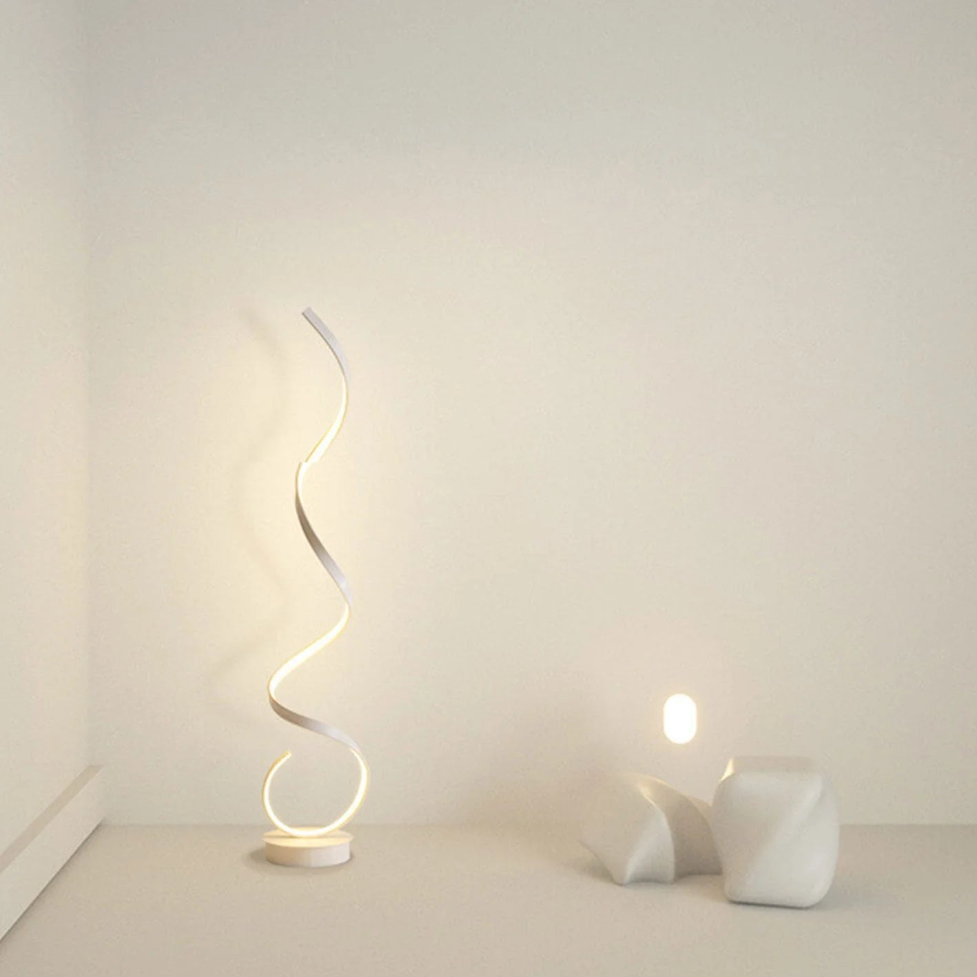 Moderne Creatieve Gedraaide Lijn LED Vloerlamp