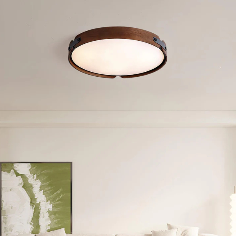 Moderne Wabi-Sabi Houten Plafondlamp