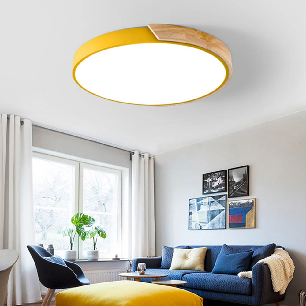 Ronde LED Plafondlamp met Kleuraccent