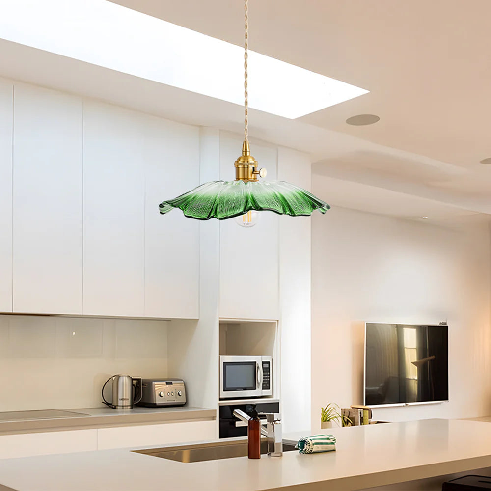 Retro Bloemvorm Glazen Hanglamp