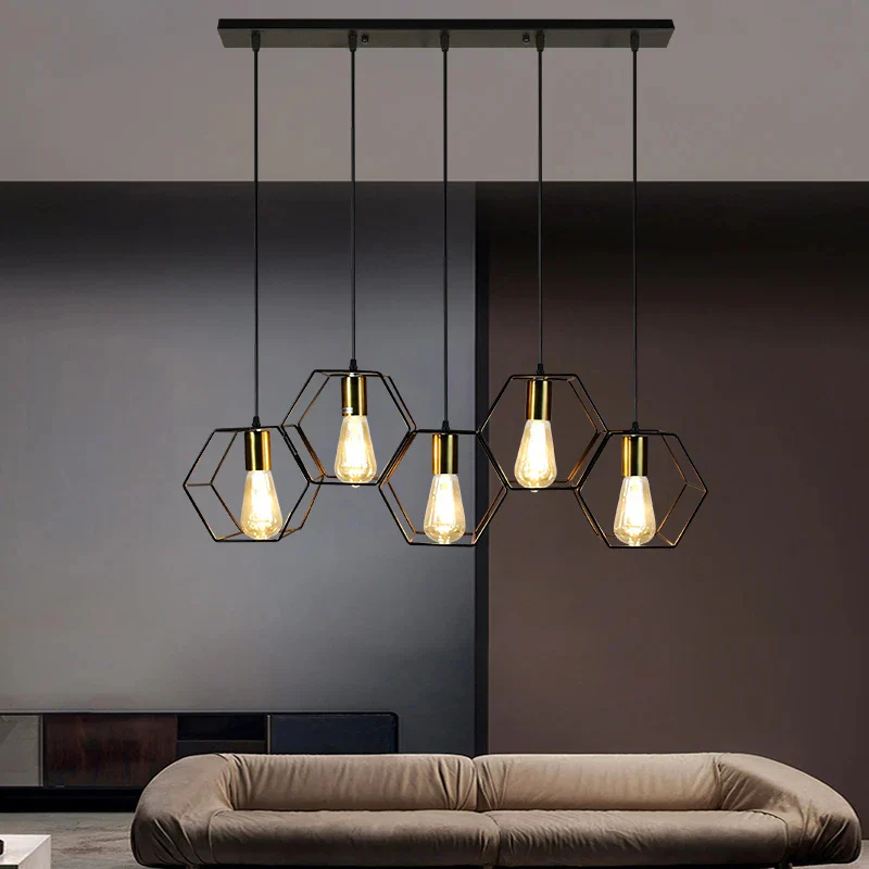 Geometrische Metalen Plafondkroonluchter met Creatief Ontwerp