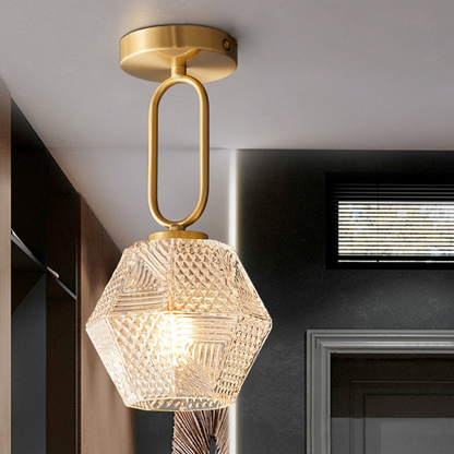 Moderne Gouden Flush Mount Plafondlamp