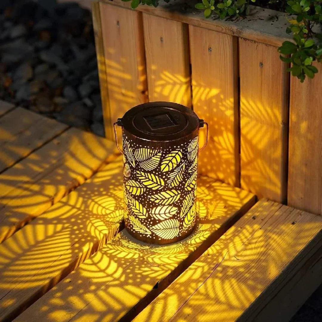 Moderne Zonne Buitenlamp met Bladmotief
