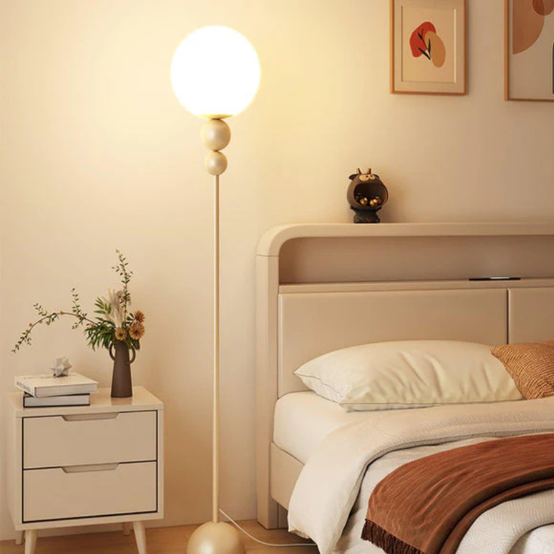 Clavel Glow-Moderne Vloerlamp van Metaal en Glas