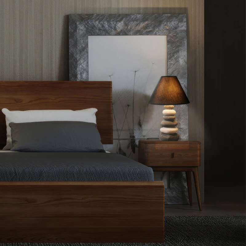 Wabi Sabi-Stijl Bionic Stone Natuurlijke Roest Tafellamp