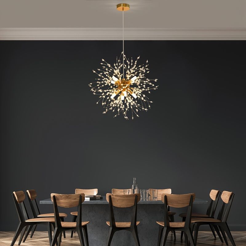 Kristallen Kroonluchter Dandelion Design Goud