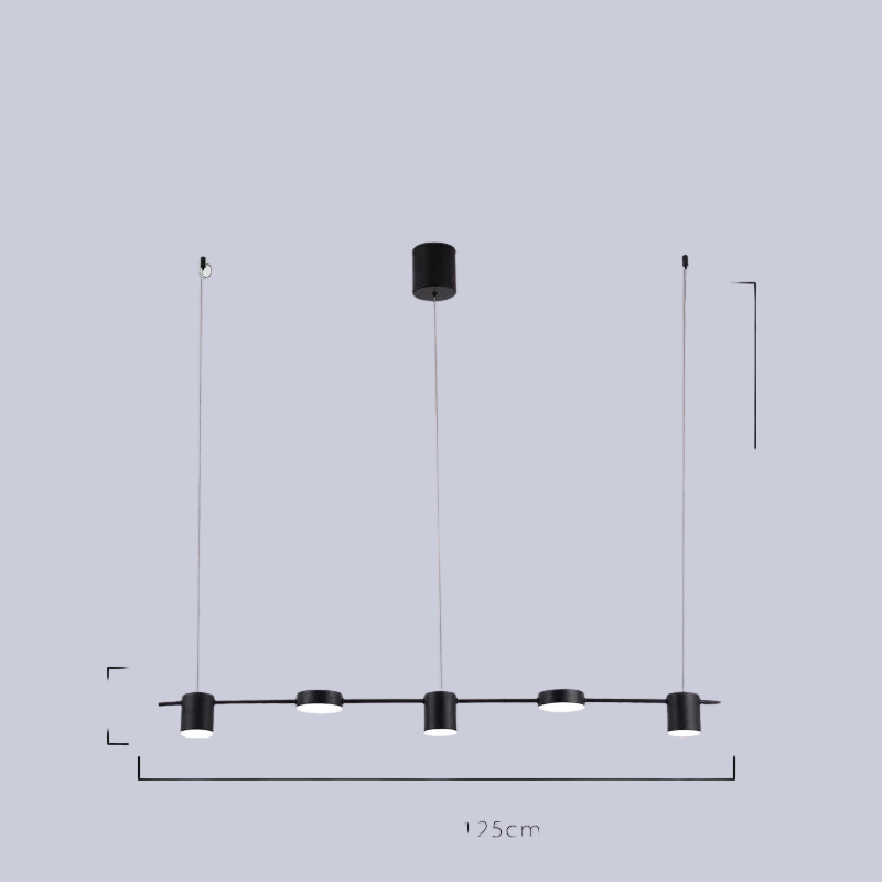 Aurora Lineaire Hanglamp met Minimalistische Koppen