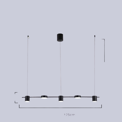 Aurora Lineaire Hanglamp met Minimalistische Koppen