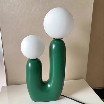 Minimalistisch Zachte Kleuren Dubbel Glas Tafellamp