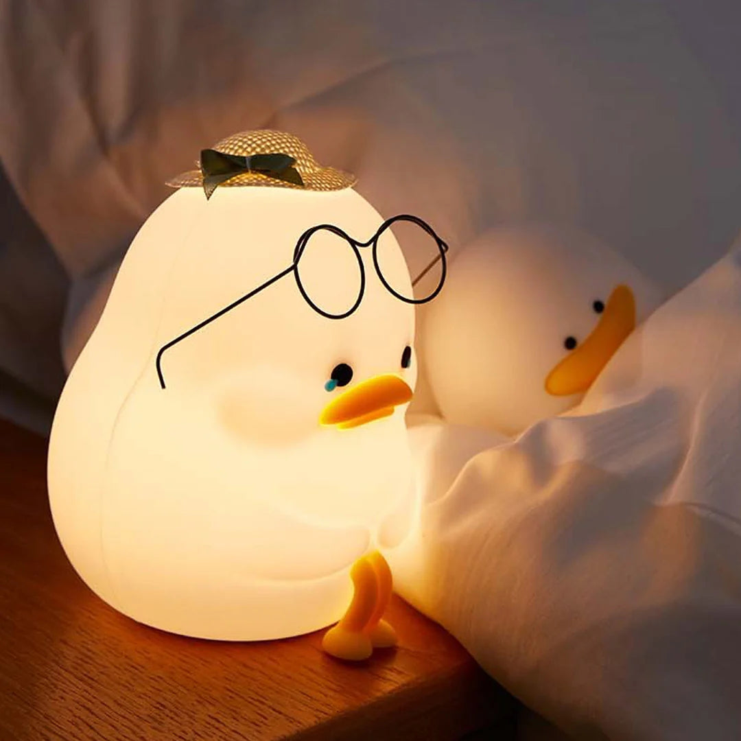 Zacht Silicone Warm Licht Huilende Eend Nachtlamp