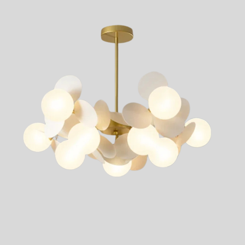 Kleurrijke LED Hanglamp met Glazen Bloemdesign