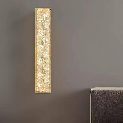 Moderne Rechthoekige Wandlamp van Messing en Hars
