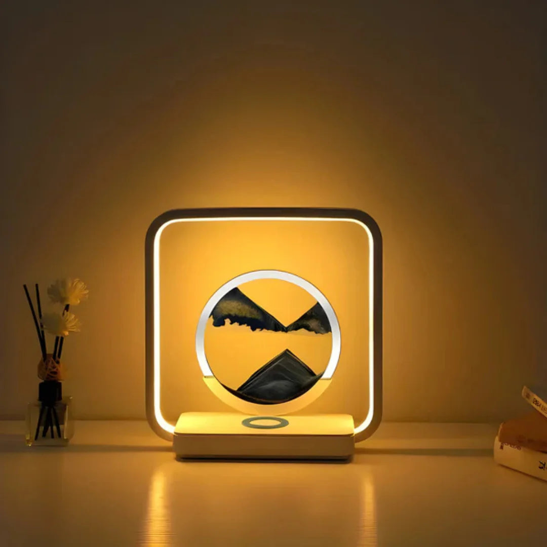 Rustgevende 3D LED Zandstroom Tafellamp