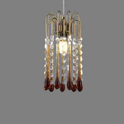 Teardrop Luxe Kristallen Waterval Messing Kroonluchter