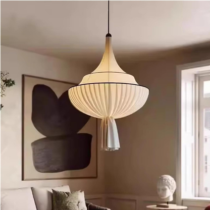 Franse Stijl Stoffen KapHanglamp met Warme Licht
