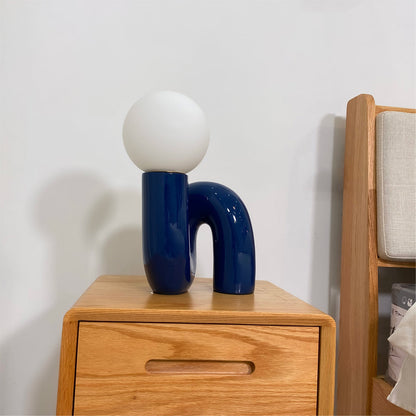 Minimalistische Tafellamp van Matglas en Hars