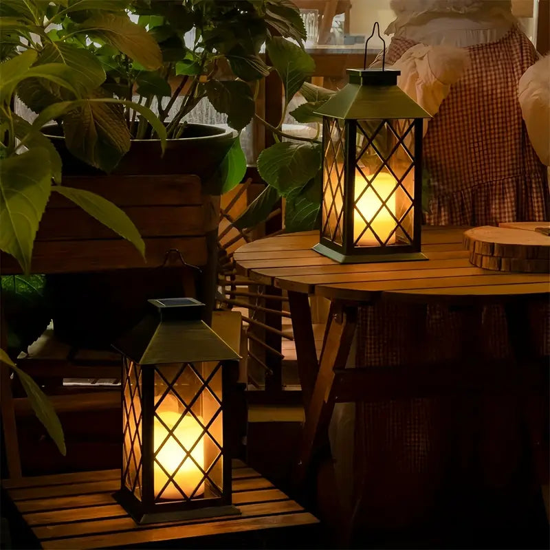 Solar Hanglamp met Ingebouwde LED Kaars – Creatieve Buitenverlichting