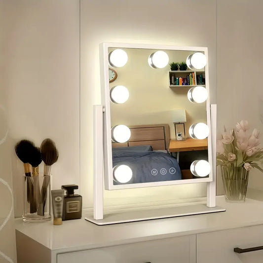 Moderne Hollywood Make-upspiegel met LED Verlichting en 360° Rotatie