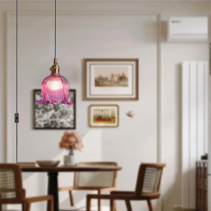 Bloom Glow Glazen Bloemvormige Hanglamp