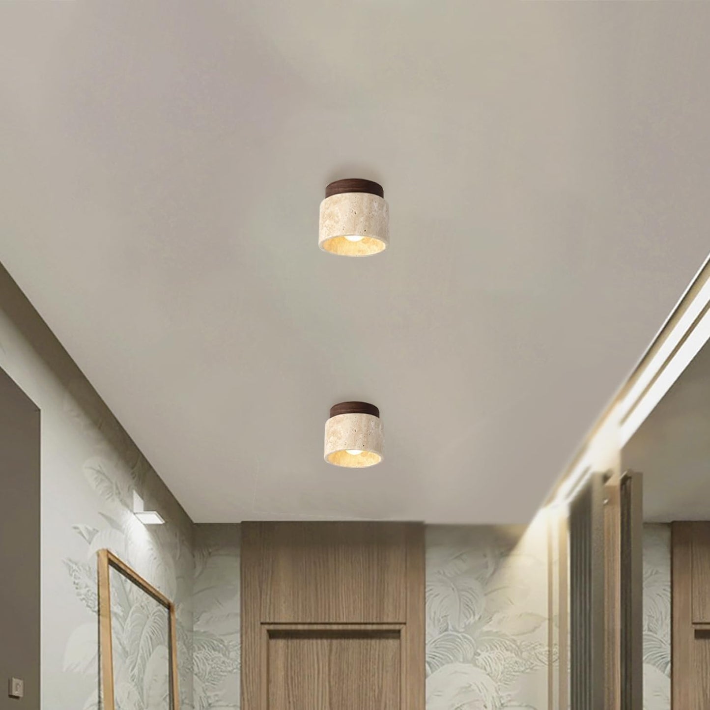 Moderne Verfijnde Travertin Plafondlamp