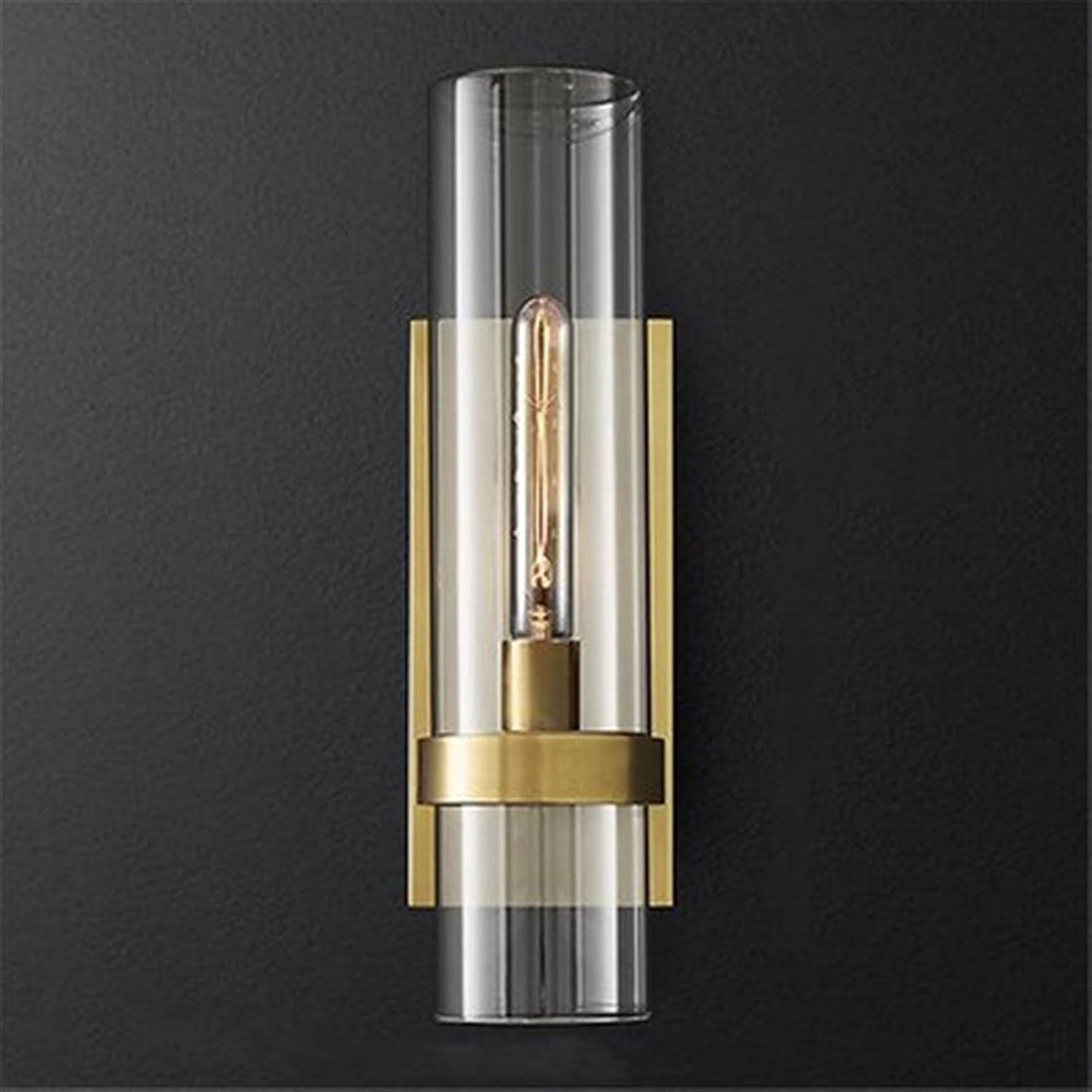 Flame Cilindrische Wandlamp van Glas en Metaal