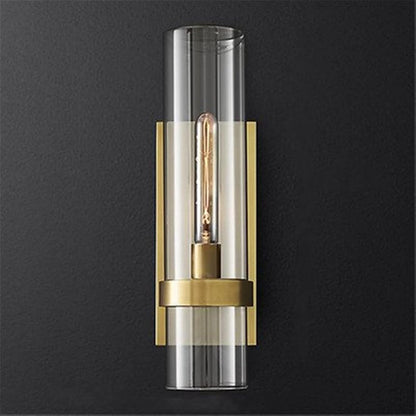 Flame Cilindrische Wandlamp van Glas en Metaal