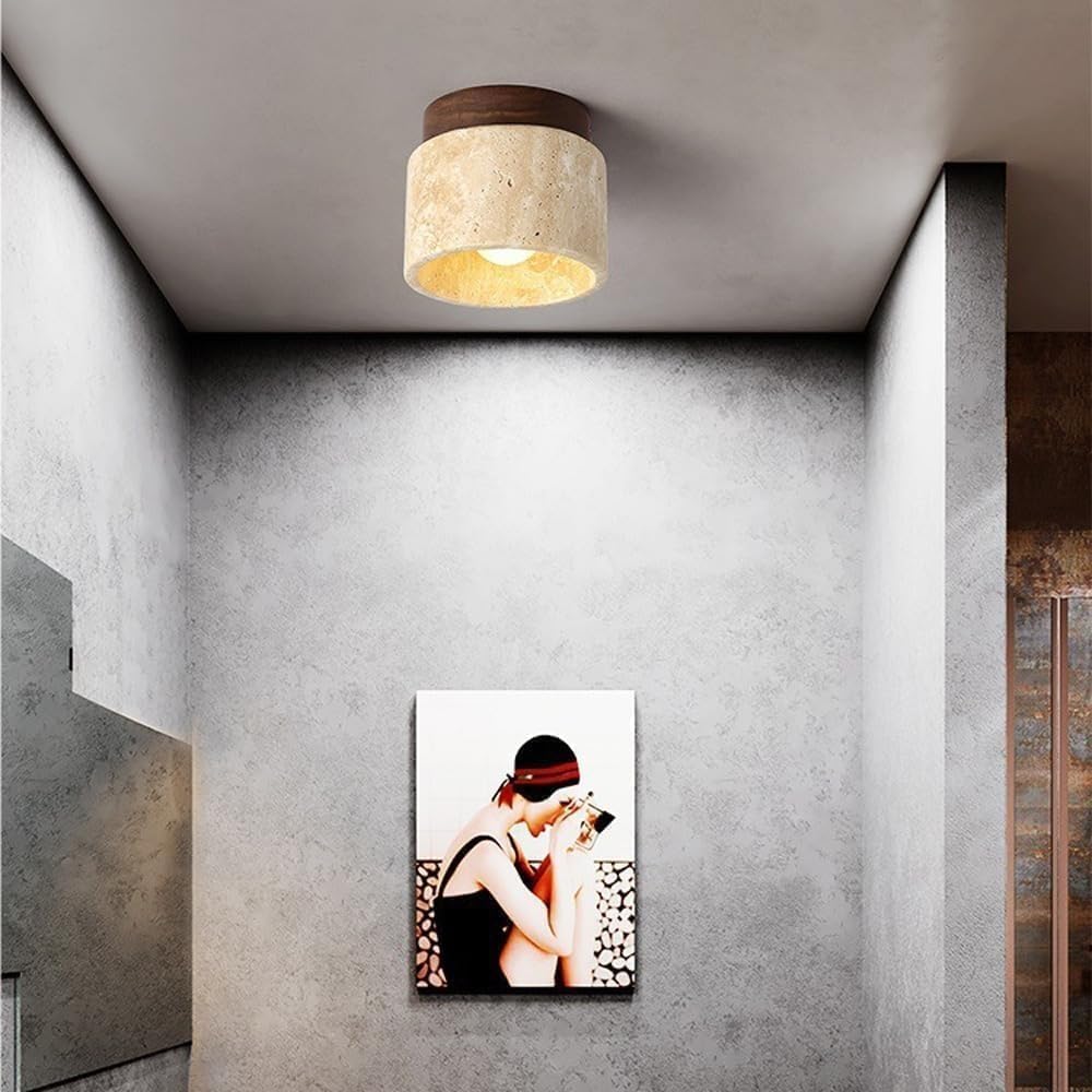 Moderne Verfijnde Travertin Plafondlamp