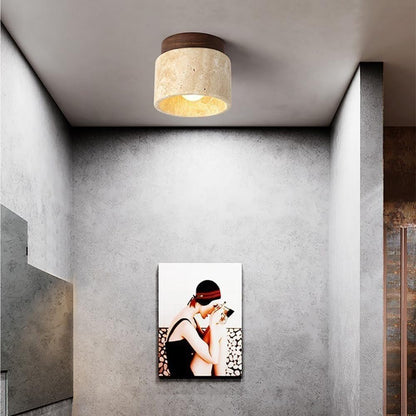 Moderne Verfijnde Travertin Plafondlamp