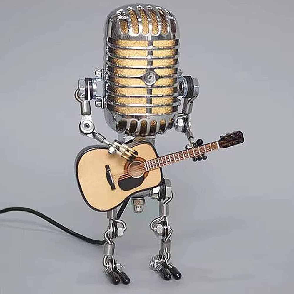 Stijlvolle Omvix Robot Tafellamp met Gitaar