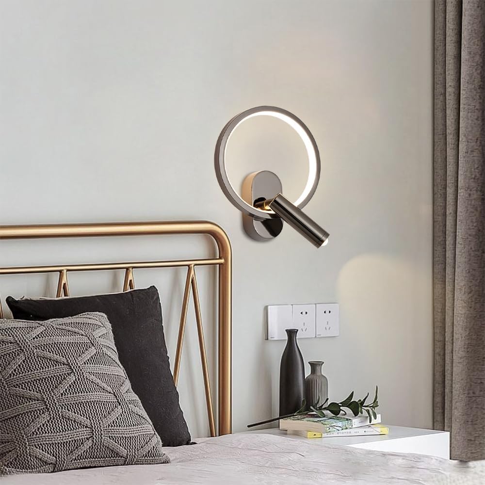 Nordic Ronde Wandlamp met Verstelbare LED-Spot