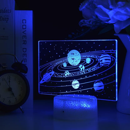 Solar System 7 Kleuren LED Nachtlamp