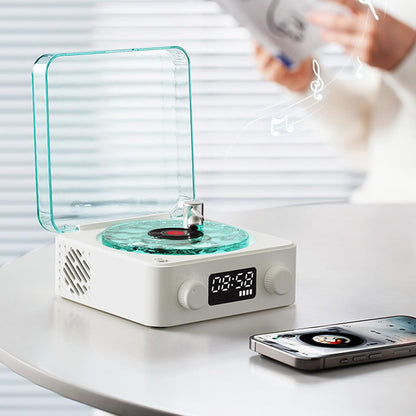 Retro Witte Ruis Bluetooth Speaker met Omgevingslicht