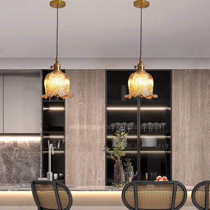 Bloom Glow Glazen Bloemvormige Hanglamp